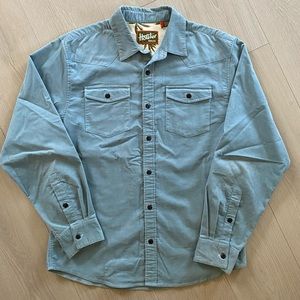 Howler Bros corduroy shirt - light blue-  size medium